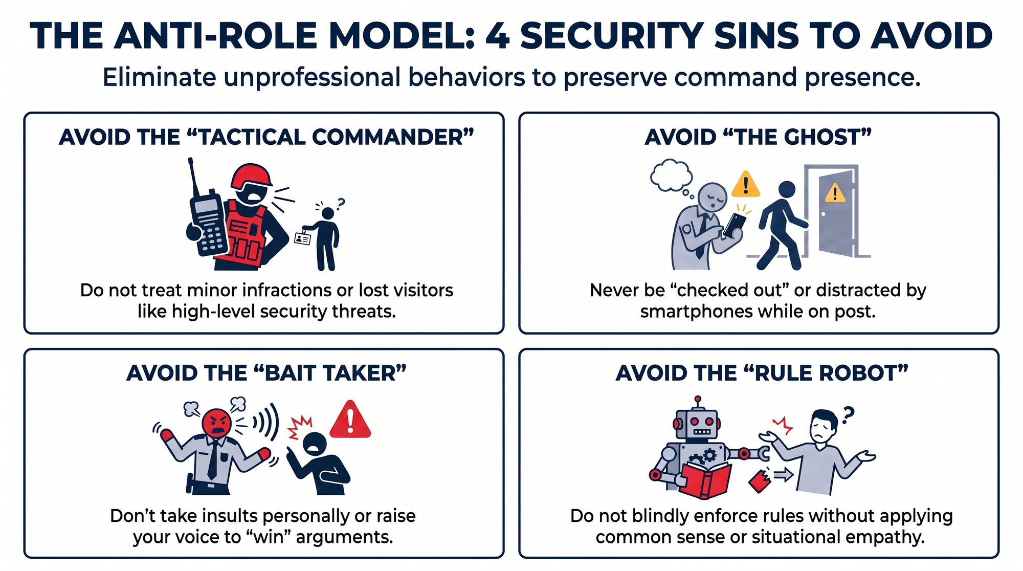 The Anti-Role Model Examples of What NOT to Do @GuardTrainingTN