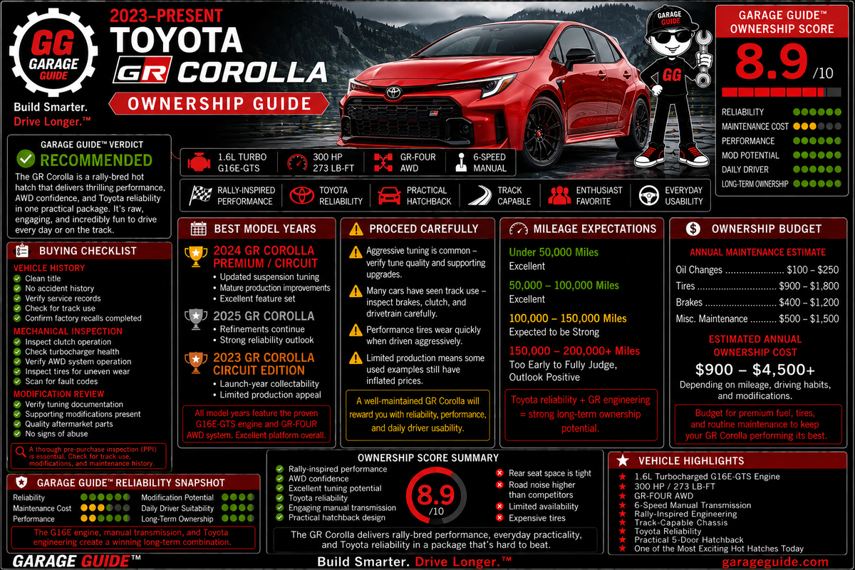 2023–Present Toyota GR Corolla Ownership Guide