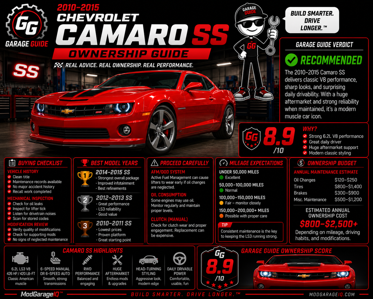 2016–2023 Chevrolet Camaro SS Ownership Guide