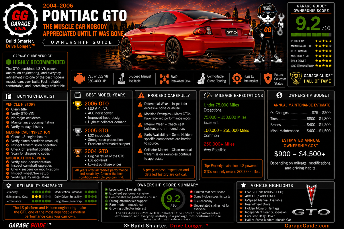 2004–2006 Pontiac GTO Ownership Guide