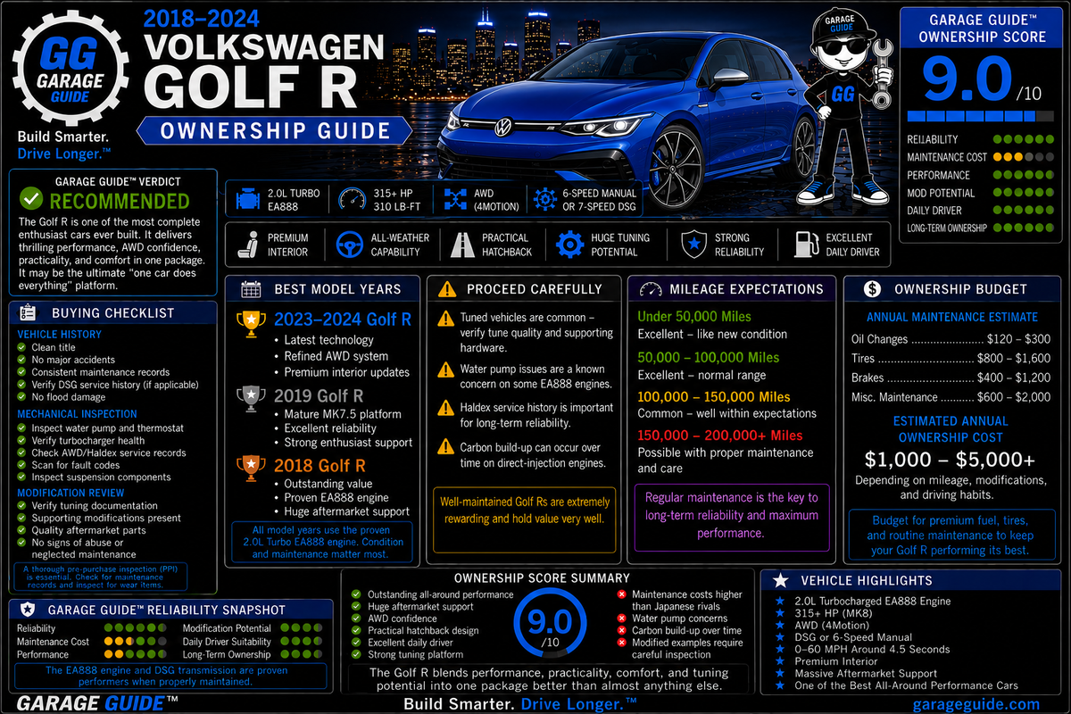 2018 - 2024 Volkswagen Golf R Ownership Guide