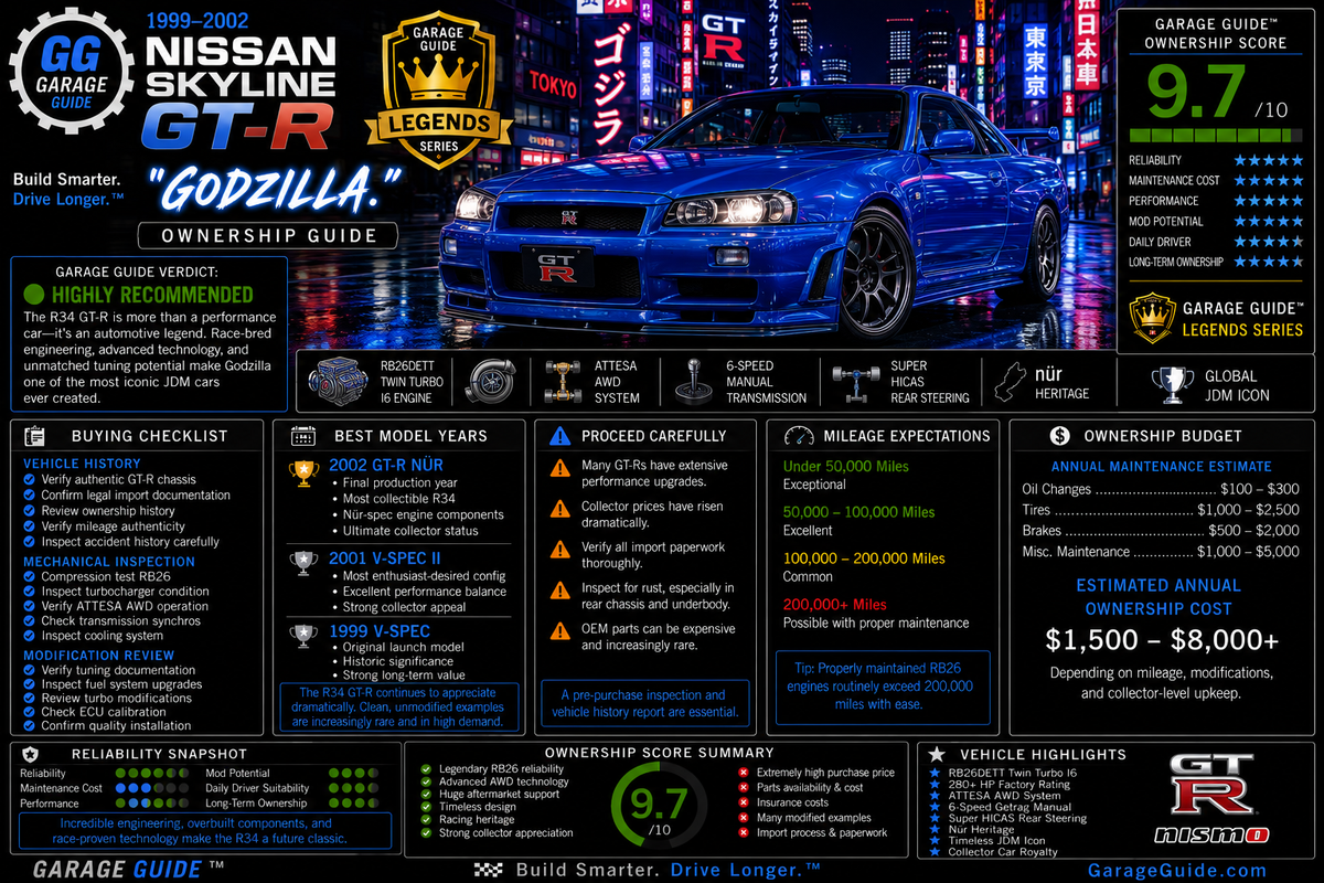 1999–2002 Nissan Skyline GT-R Ownership Guide