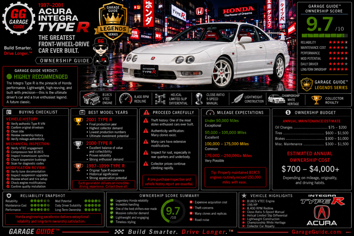 1997–2001 Acura Integra Type R Ownership Guide
