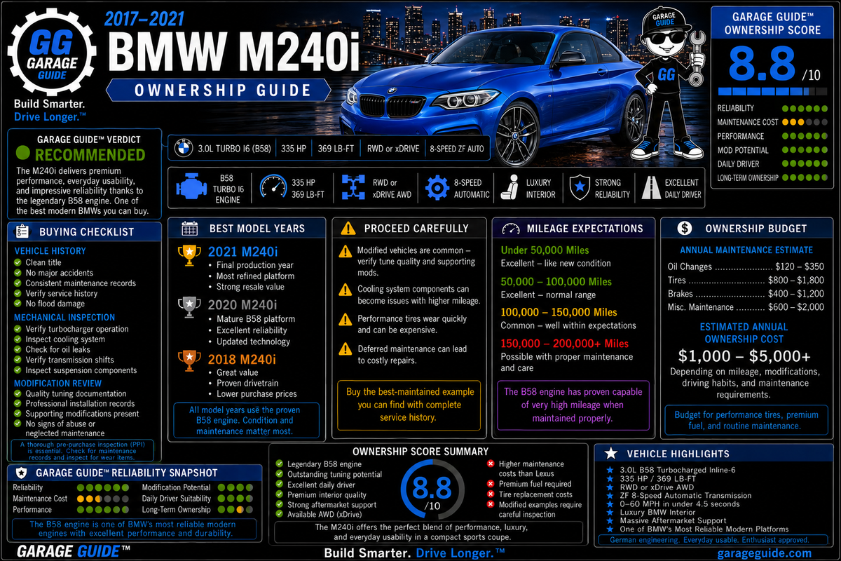 2017–2021 BMW M240i Ownership Guide