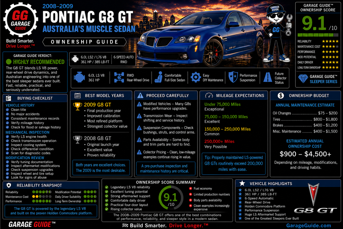 2008–2009 Pontiac G8 GT Ownership Guide