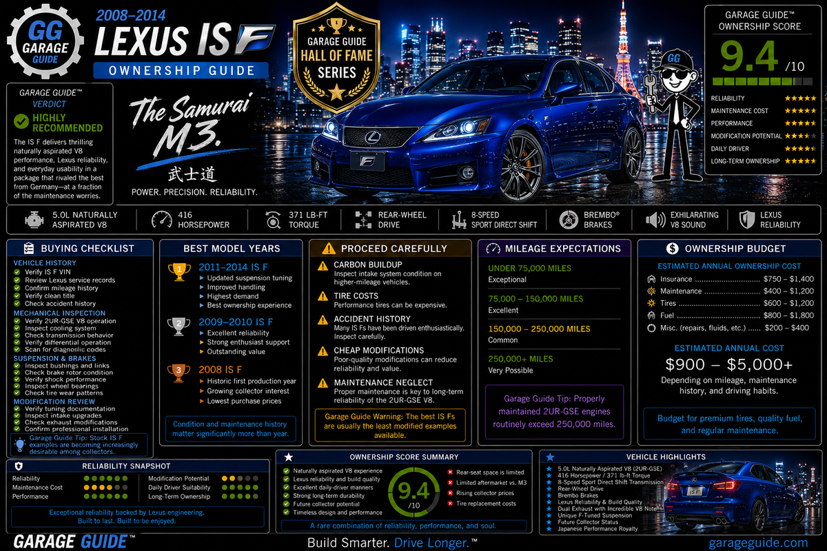 2008–2014 Lexus IS F Ownership Guide