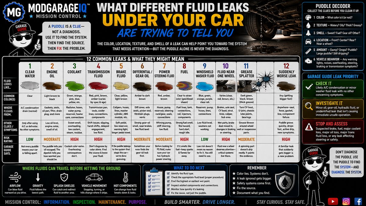 What Different Fluid Leaks Under Your Car Are Trying to Tell You
