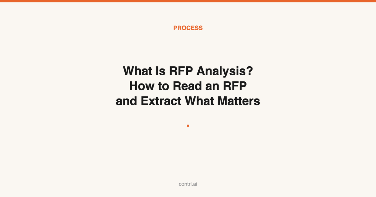 What Is RFP Analysis? How to Read an RFP and Extract What Matters