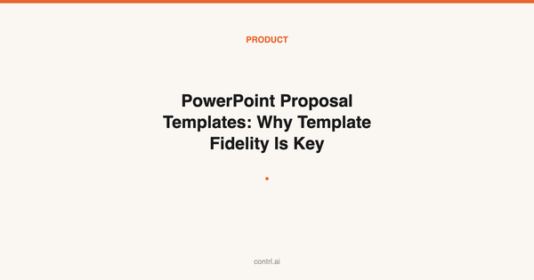 PowerPoint Proposal Templates: Why Template Fidelity Is the Hardest Problem in AI