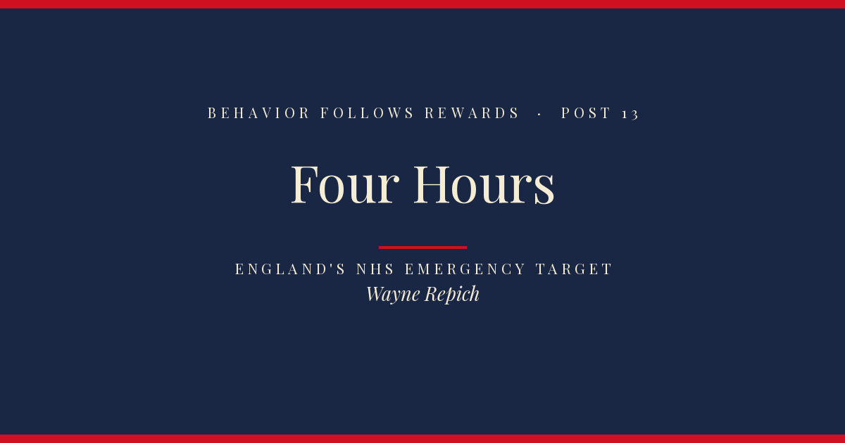 Behavior Follows Rewards — Post 13: Four Hours