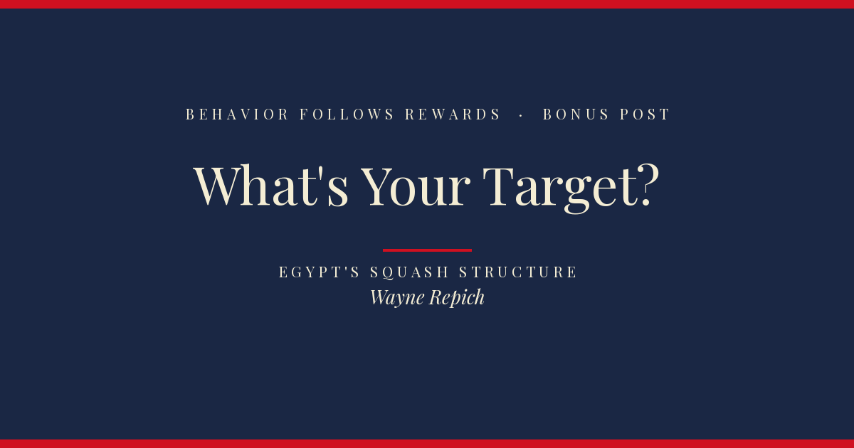 Behavior Follows Rewards — Bonus Post: What's Your Target?