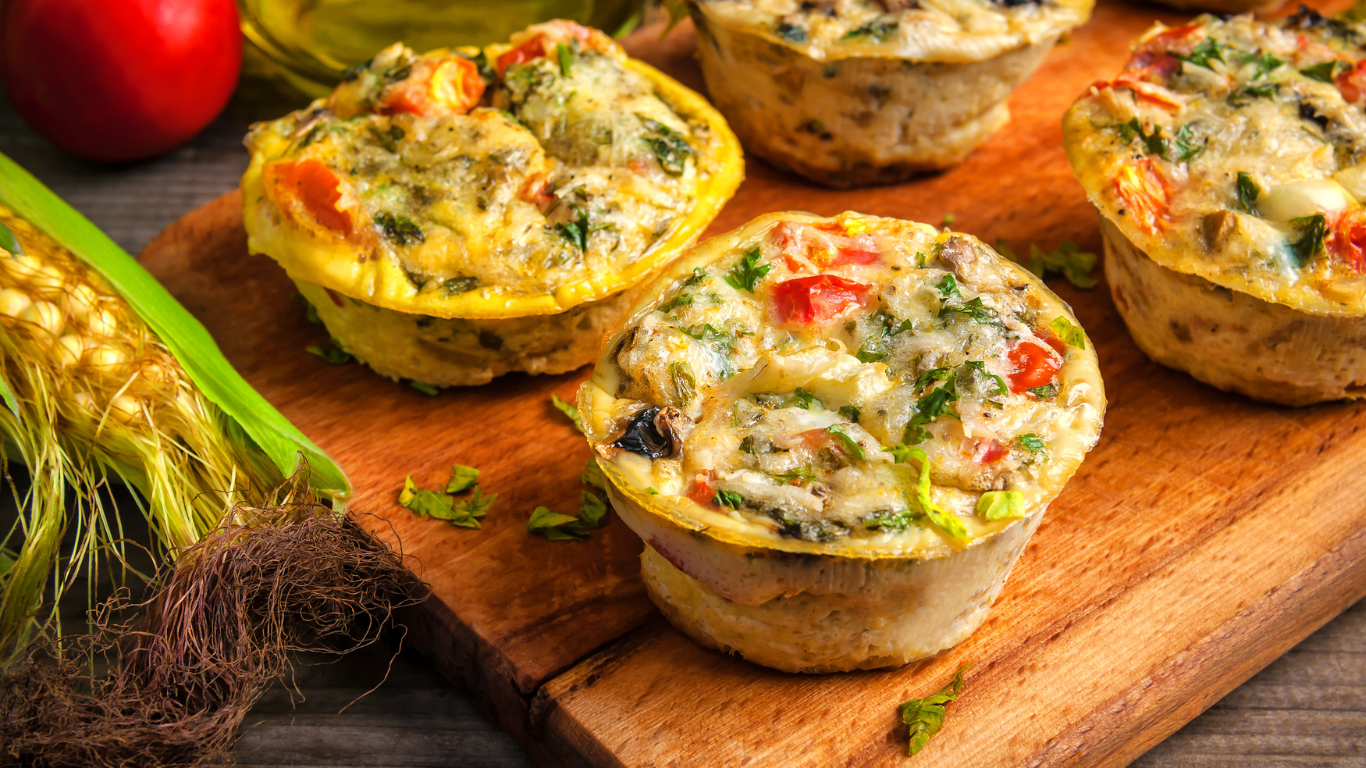 garden vegetable egg bake