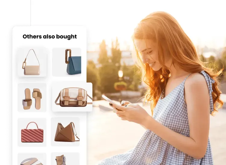 Image showing woman experience AI product recommendations