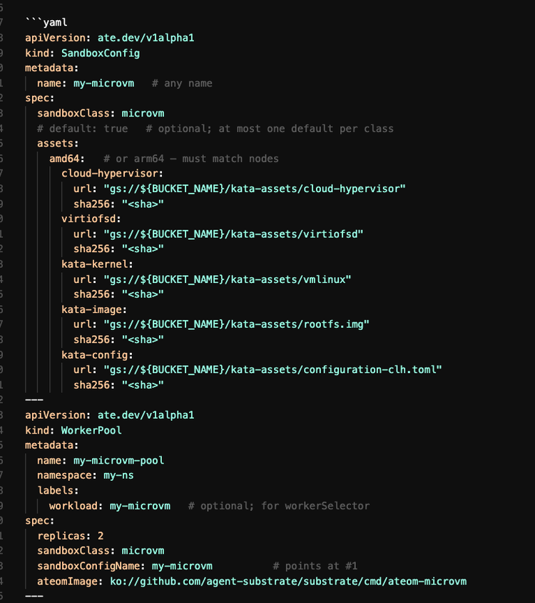 Enable MicroVM Agent Sandboxes with Agent Substrate (Kata + Cloud Hypervisor)