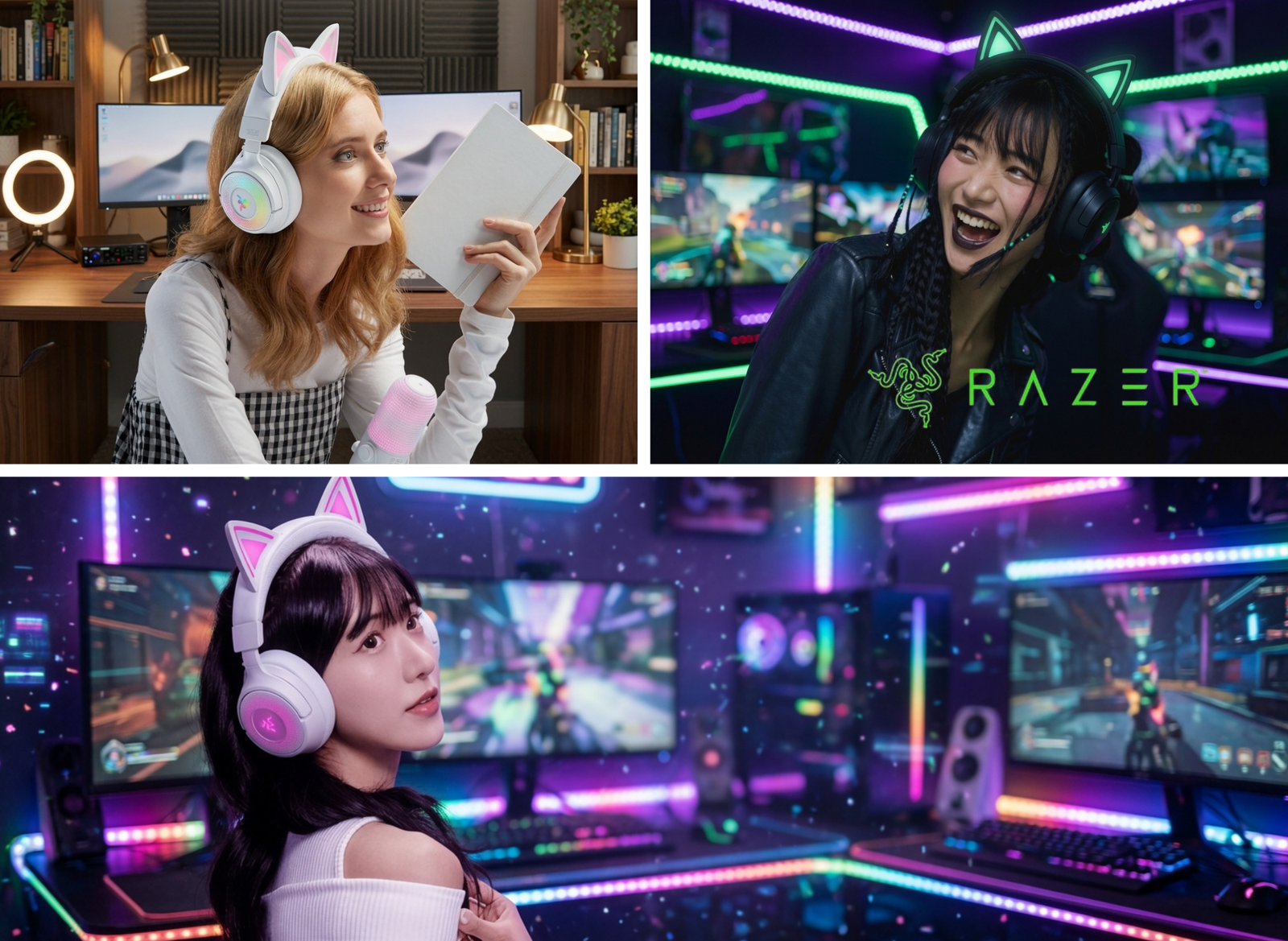 Razer Kraken Kitty V3 & V3 Pro: The Iconic Kitty Ear Headsets