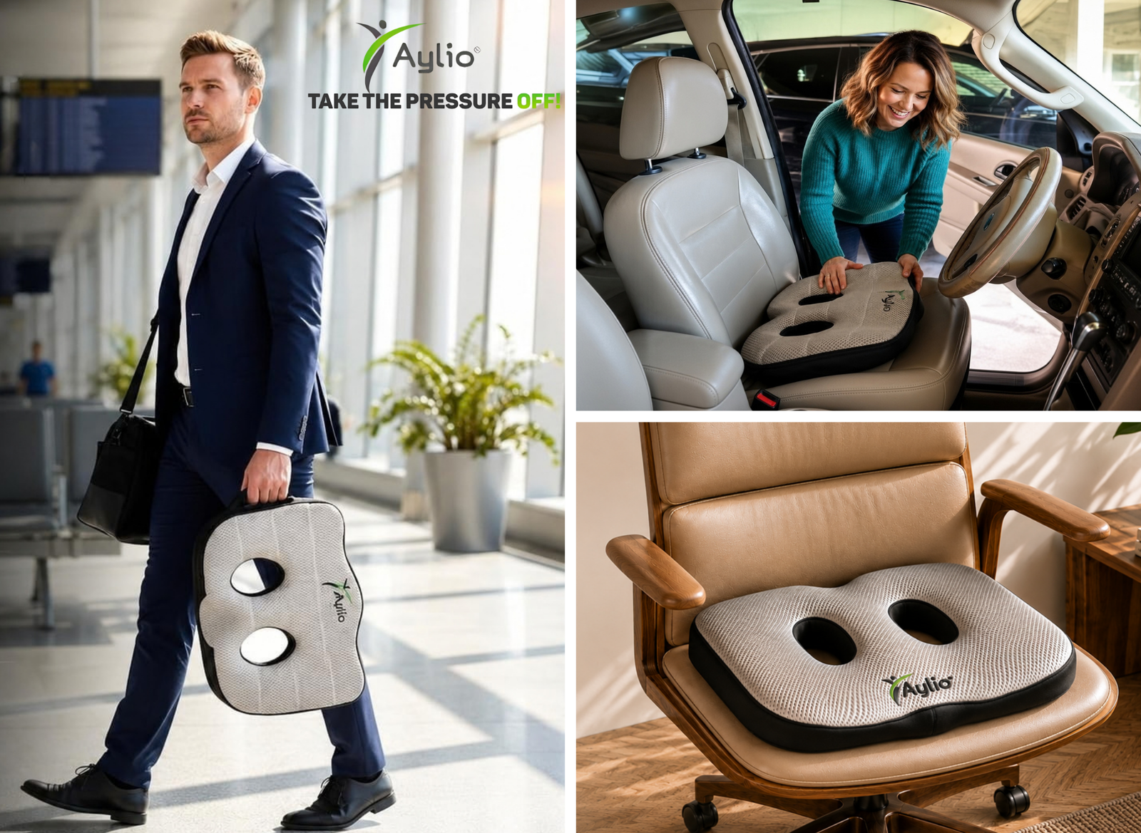 Aylio Socket Seat Cushion: Firm Support for Desk and Gaming Chairs