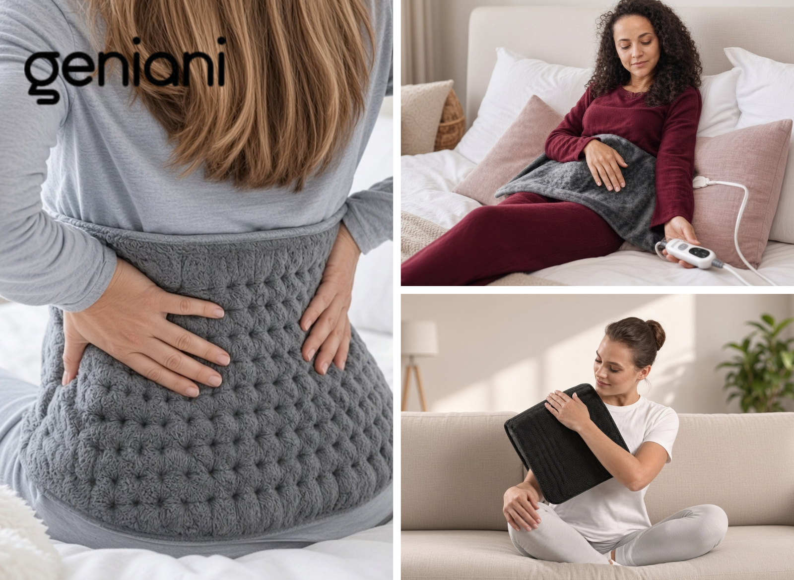 Geniani Heating Pad: Heat Therapy for Back, Neck & Shoulders