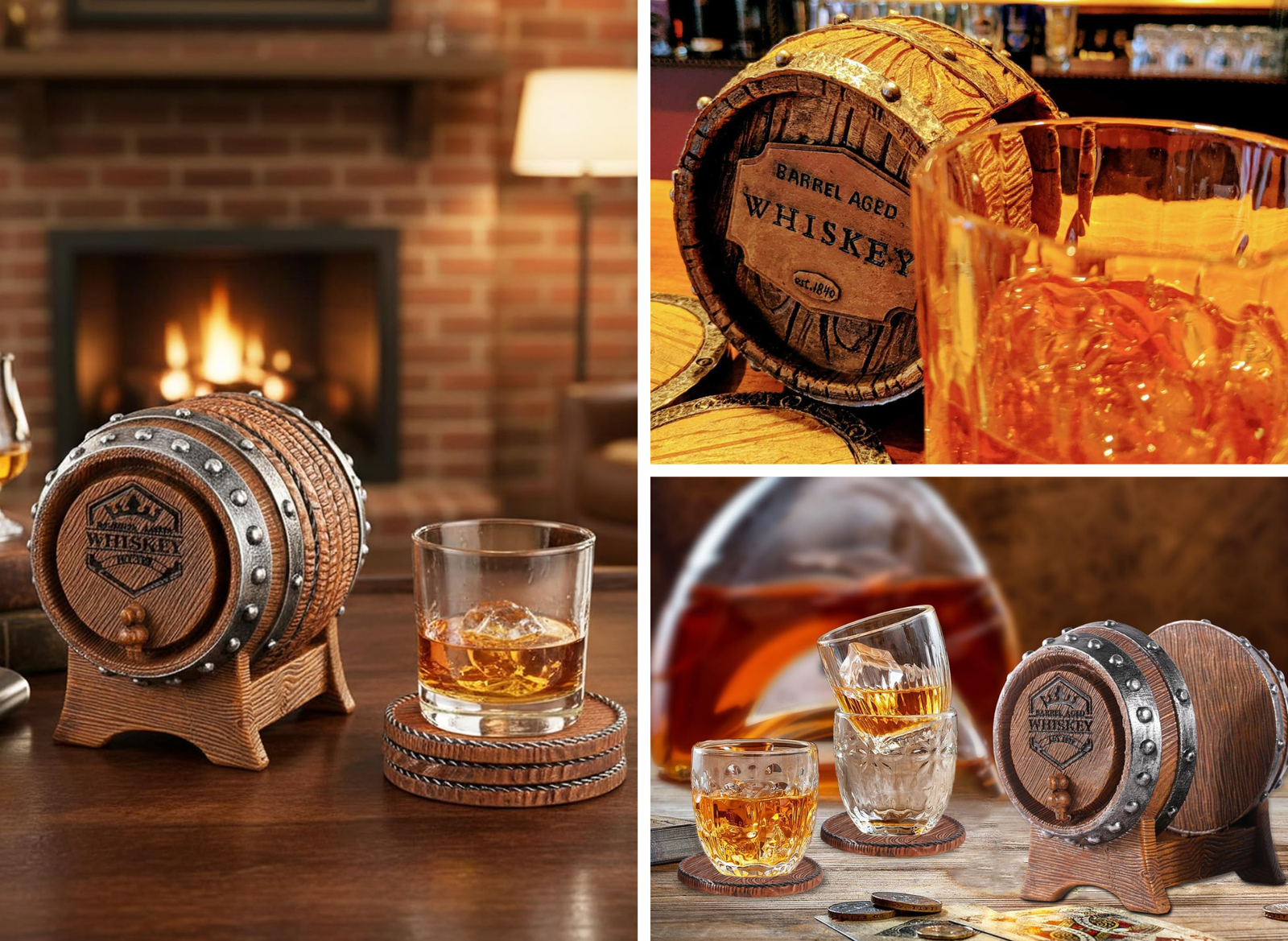Whiskey Barrel Coasters: Bourbon Barrel Coasters for Your Home Bar