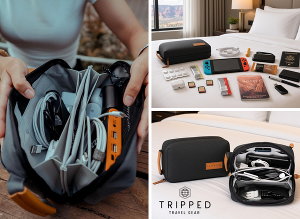 TRIPPED Travel Gear Tech Organizer: Compact for Modern Travelers