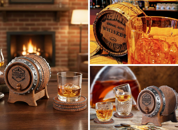 Whiskey Barrel Coasters: Bourbon Barrel Coasters for Your Home Bar