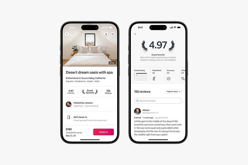 Airbnb’s latest winter release design strikes a good balance between utility, stability and beauty. When done right, it creates a self-reinforcing loop that gives longevity to the solution (image source: Airbnb)