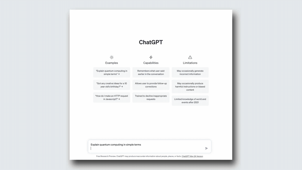 Until ChatGPT arrived. In this branch of an alternate UIverse, the interface goes back to a simple, plain interface with a textbox for prompts. (source: Fast Company)