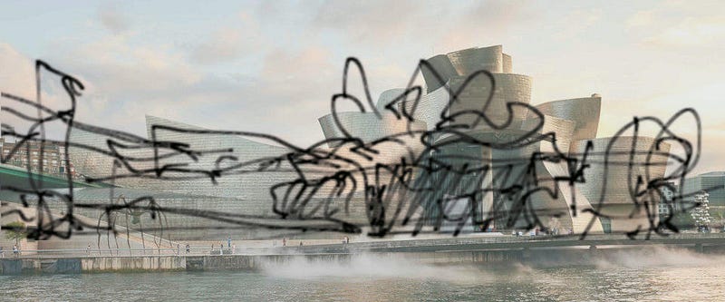 As it turns out, the essence of the sketch was eventually built (source: architect elevator)