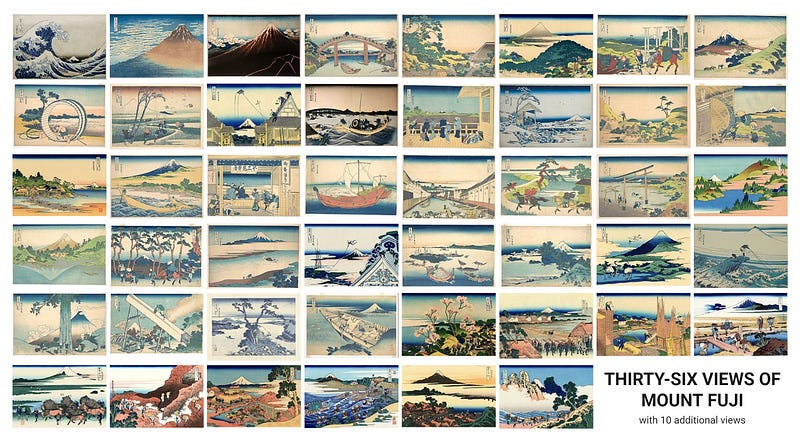 the one defining signature element: Mount Fuji