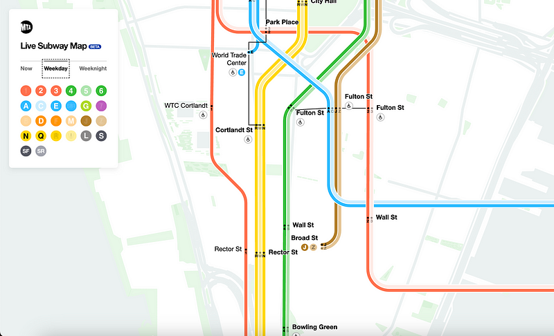 Creating an organising principle so that simplicity can blend with complexity. Show what is needed, while hiding the rest until required (image source: mta)