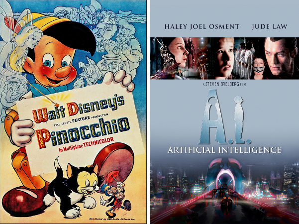 As I reflect on Spielberg’s movie, I wonder when the time will come when inanimate objects will reach a state of extreme anthropomorphism to inhibit their own emotions and judgment. At the pace of artificial intelligence, we may reach that point within our lifetime. (image source: Disney; Warner Brothers and Dreamworks)