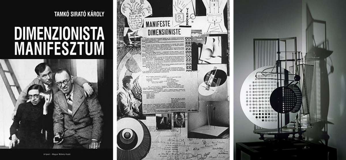 Dimensionism was an artistic response to the significant scientific achievements of the 1930s, leading Sirató to conceptualize his theory of space and time. (source: artpool)