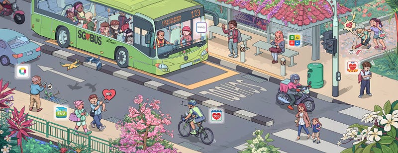 Singapore actually has a plenitude of digital solutions that benefit the entire community, such as medical appointments, healthy living, digital identity, community vouchers, and many more. (image source: Smart Nation Singapore)