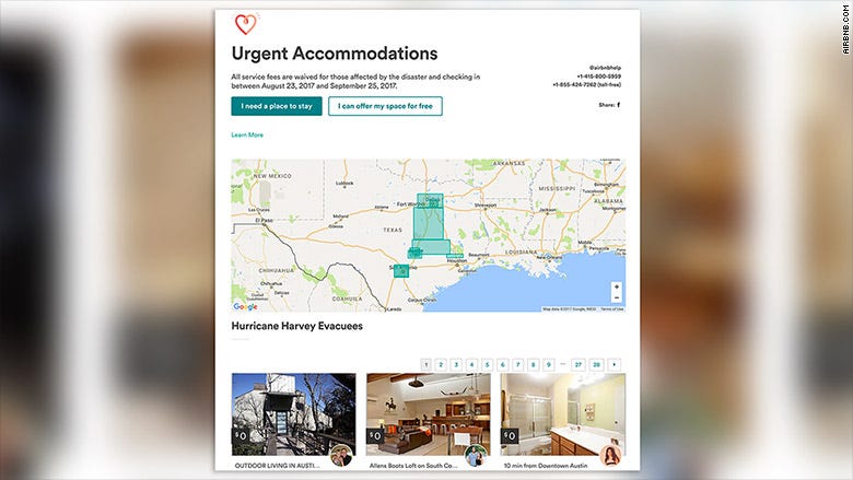 In 2017, Airbnb did good by extending the ‘free housing’ programme for people affected by Hurricane Harvey. The same platform that brings authentic experiences to guests also alleviate misery in dire situations (image source: CNN)