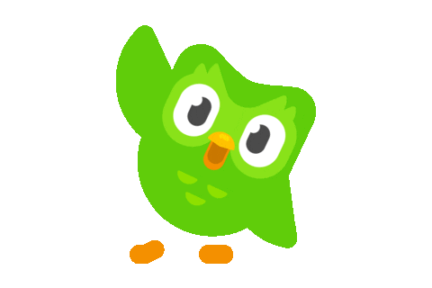 Duo: the modern canary in the gold mine of education, which made Duolingo one of the most successful edtech companies in the world. (image source tenor)