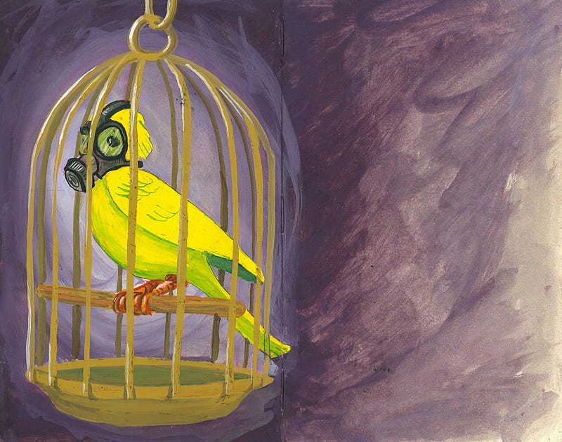 As an early warning indicator, whenever the poor canary dropped dead, miners would know that there were dangerous levels of carbon monoxide, causing a quick evacuation (image source: Flickr)