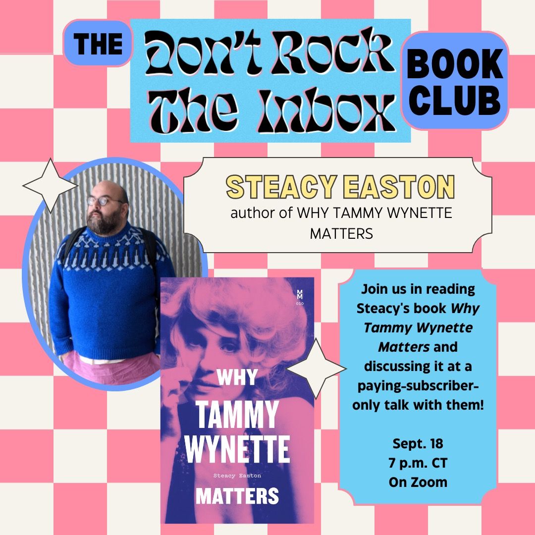 TODAY: Live book club with Steacy Easton!!!