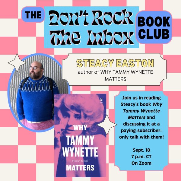 TODAY: Live book club with Steacy Easton!!!