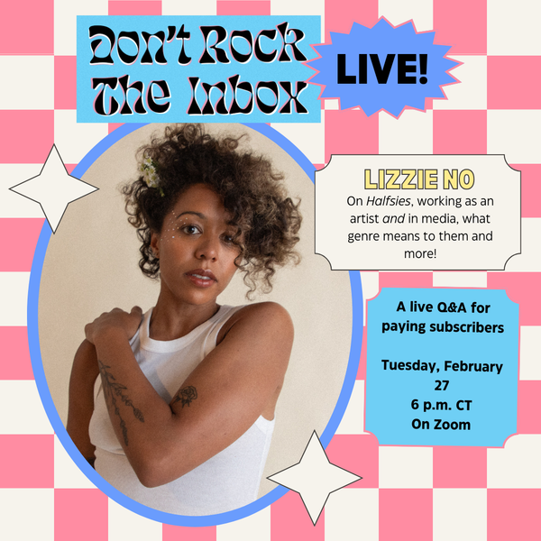 TODAY: Lizzie No Joins Don't Rock The Inbox Live!