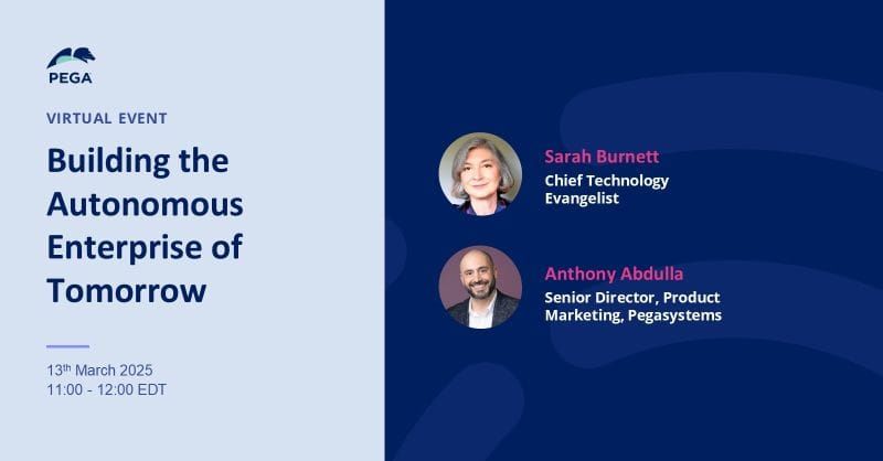 Revolutionize Operations with AI: Building the Autonomous Enterprise of Tomorrow - Webinar on March 13