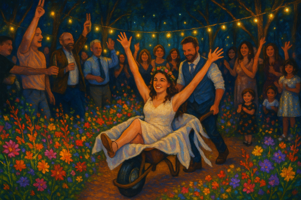 How the Wheelbarrow Got to Our Wedding