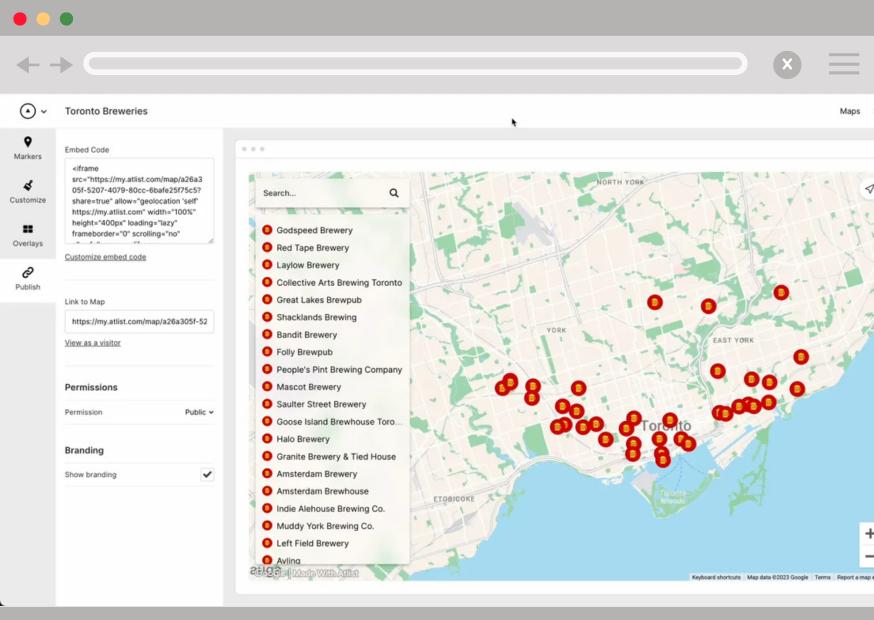 Atlist add locations setup