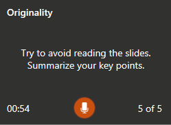 Reading your slides in PowerPoint - Rehearse coach