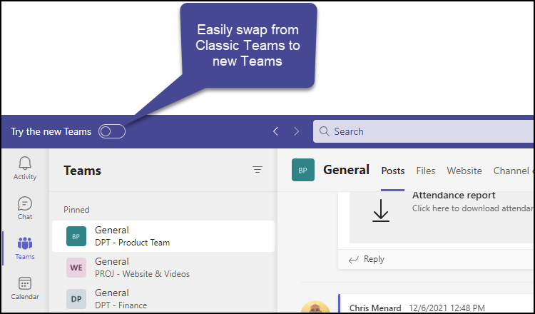 New Teams - Try it out