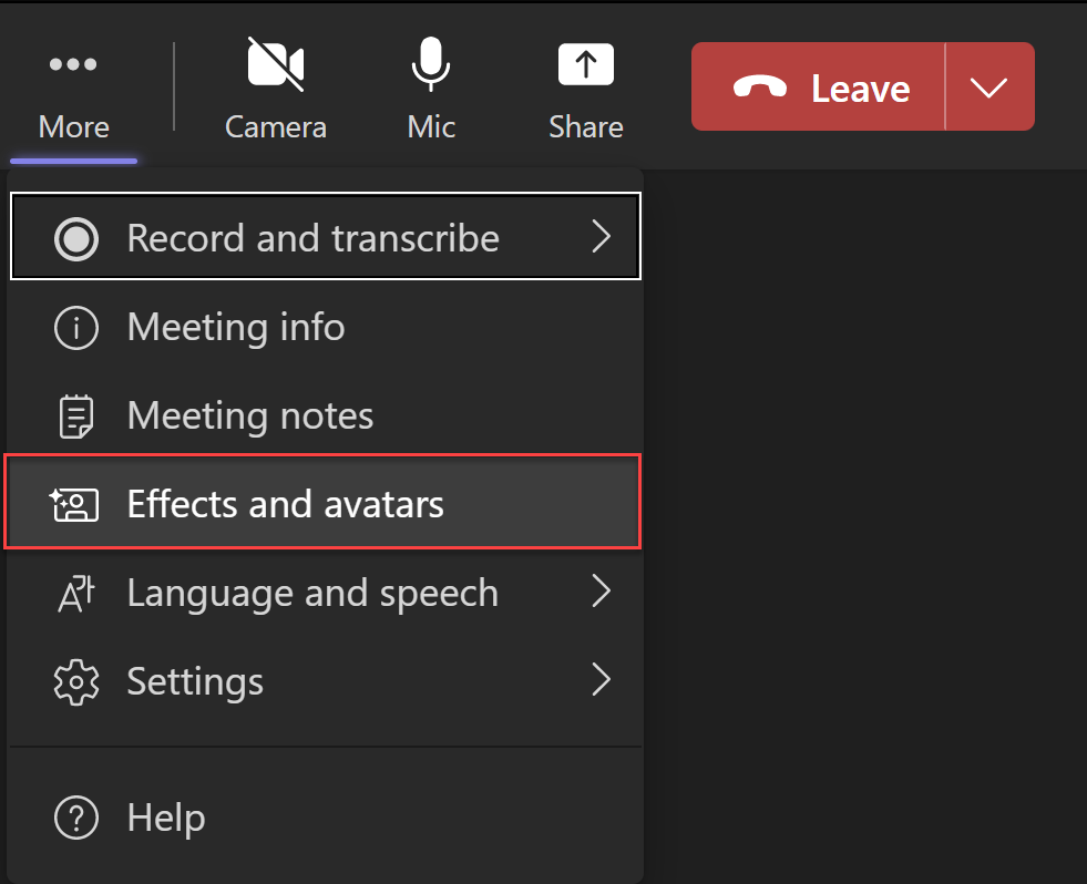 Create an Avatar in MS Teams