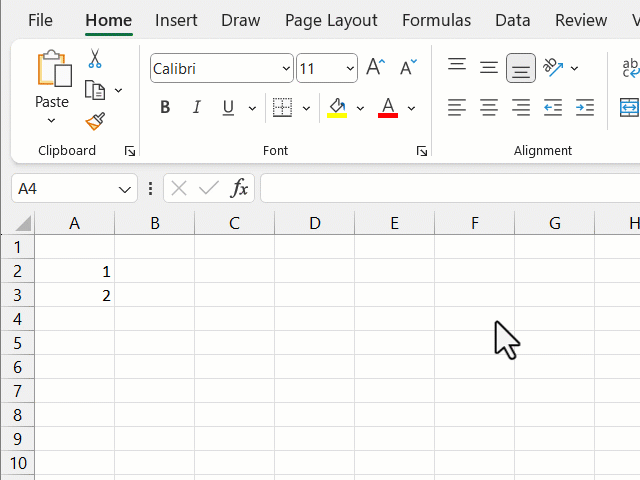 Autofill numbers