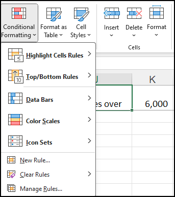 Conditional Formatting in Excel
