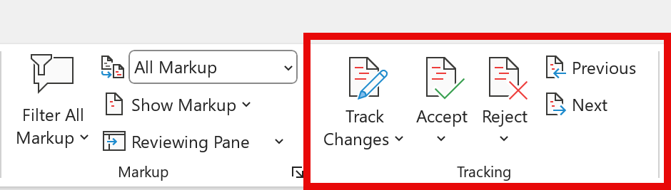 Track Changes in Microsoft Word