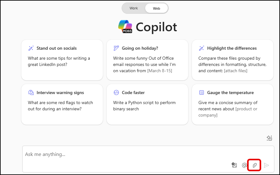 Add a file icon in Copilot Chat and M365 Copilot