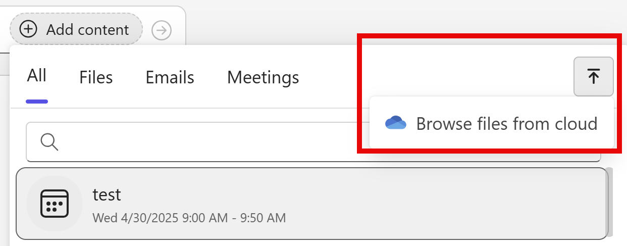 Browse files from cloud