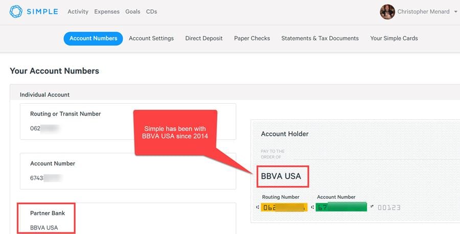 Simple Bank closing and BBVA USA are already partners since 2014